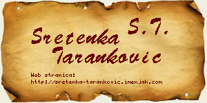Sretenka Taranković vizit kartica